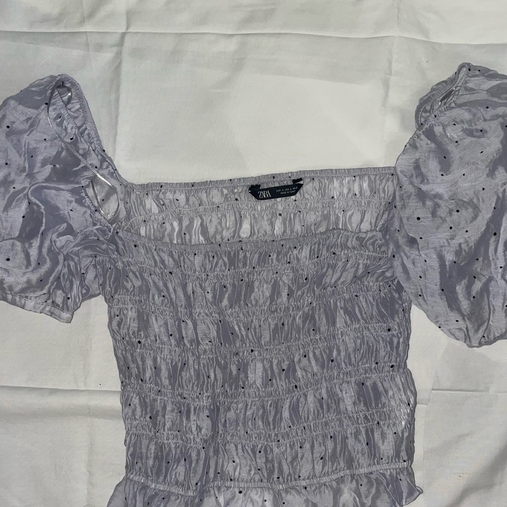 baby blue zara top